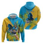 Gold Coast Titans Hoodie Golden Wattle Floral Polynesian - Australian Flower - Rugby Mascot