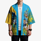 Gold Coast Titans Kimono Golden Wattle Floral Polynesian - Australian Flower - Rugby Mascot