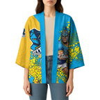 Gold Coast Titans Kimono Golden Wattle Floral Polynesian - Australian Flower - Rugby Mascot