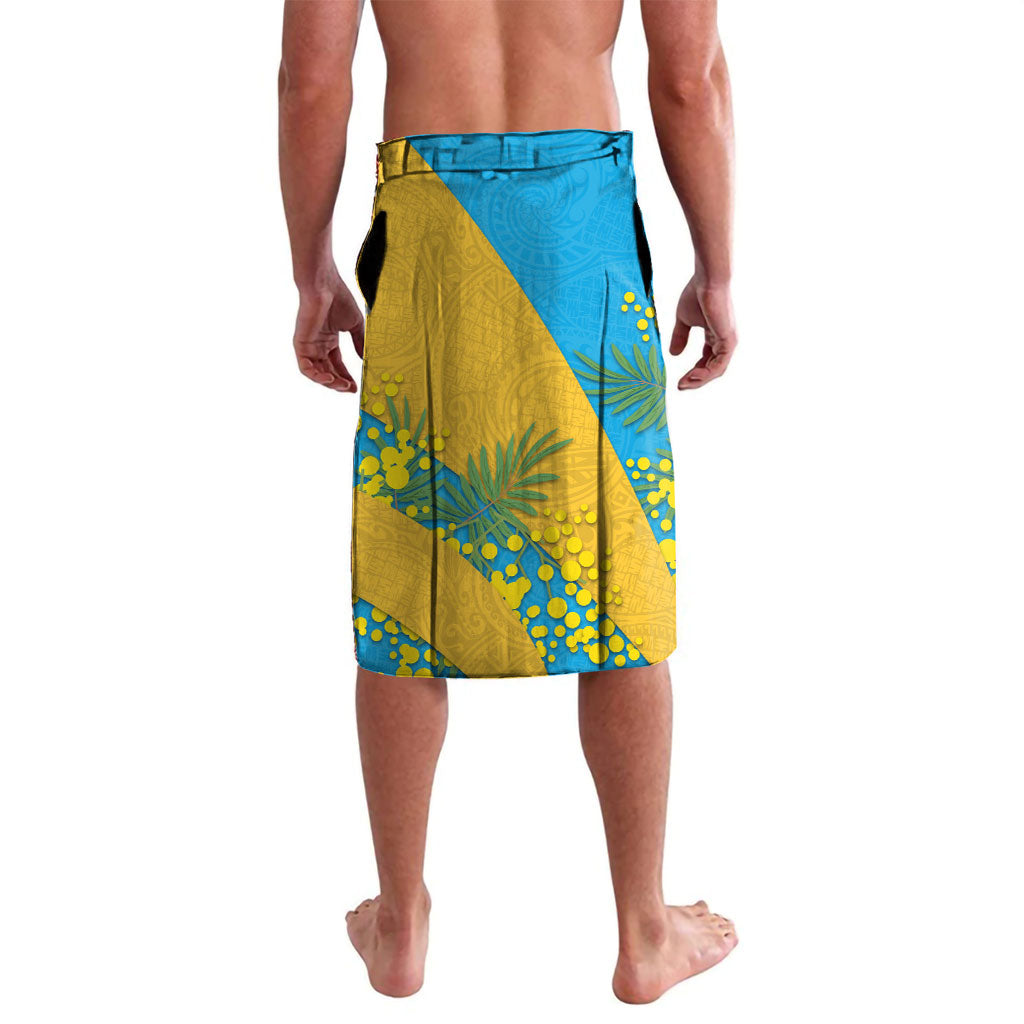 Gold Coast Titans Lavalava Golden Wattle Floral Polynesian - Australian Flower - Rugby Mascot