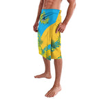Gold Coast Titans Lavalava Golden Wattle Floral Polynesian - Australian Flower - Rugby Mascot