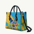Gold Coast Titans Leather Bag Golden Wattle Floral Polynesian - Australian Flower - Rugby Mascot