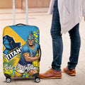 Gold Coast Titans Luggage Cover Golden Wattle Floral Polynesian - Australian Flower - Rugby Mascot