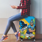 Gold Coast Titans Luggage Cover Golden Wattle Floral Polynesian - Australian Flower - Rugby Mascot
