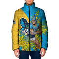 Gold Coast Titans Padded Jacket Golden Wattle Floral Polynesian - Australian Flower - Rugby Mascot