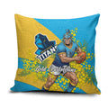 Gold Coast Titans Pillow Cover Golden Wattle Floral Polynesian - Australian Flower - Rugby Mascot