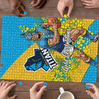 Gold Coast Titans Puzzle Golden Wattle Floral Polynesian - Australian Flower - Rugby Mascot