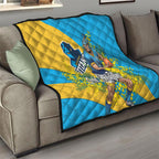 Gold Coast Titans Quilt Golden Wattle Floral Polynesian - Australian Flower - Rugby Mascot