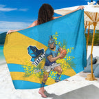 Gold Coast Titans Sarong Golden Wattle Floral Polynesian - Australian Flower - Rugby Mascot