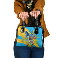 Gold Coast Titans Shoulder Handbag Golden Wattle Floral Polynesian - Australian Flower - Rugby Mascot