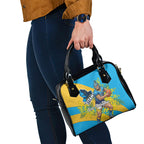 Gold Coast Titans Shoulder Handbag Golden Wattle Floral Polynesian - Australian Flower - Rugby Mascot