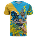 Gold Coast Titans T Shirt Golden Wattle Floral Polynesian - Australian Flower - Rugby Mascot