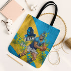 Gold Coast Titans Tote Bag Golden Wattle Floral Polynesian - Australian Flower - Rugby Mascot
