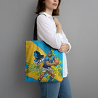 Gold Coast Titans Tote Bag Golden Wattle Floral Polynesian - Australian Flower - Rugby Mascot