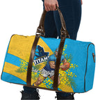 Gold Coast Titans Travel Bag Golden Wattle Floral Polynesian - Australian Flower - Rugby Mascot