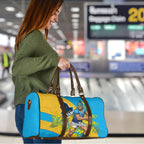Gold Coast Titans Travel Bag Golden Wattle Floral Polynesian - Australian Flower - Rugby Mascot