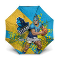Gold Coast Titans Umbrella Golden Wattle Floral Polynesian - Australian Flower - Rugby Mascot