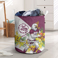 Manly Warringah Sea Eagles Laundry Basket Golden Wattle Floral Polynesian - Australian Flower - Rugby Mascot