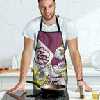 Manly Warringah Sea Eagles Apron Golden Wattle Floral Polynesian - Australian Flower - Rugby Mascot