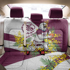 Manly Warringah Sea Eagles Back Car Seat Cover Golden Wattle Floral Polynesian - Australian Flower - Rugby Mascot