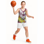 Manly Warringah Sea Eagles Basketball Jersey Golden Wattle Floral Polynesian - Australian Flower - Rugby Mascot