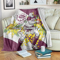 Manly Warringah Sea Eagles Blanket Golden Wattle Floral Polynesian - Australian Flower - Rugby Mascot