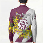 Manly Warringah Sea Eagles Blazer Golden Wattle Floral Polynesian - Australian Flower - Rugby Mascot