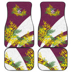 Manly Warringah Sea Eagles Car Mats Golden Wattle Floral Polynesian - Australian Flower - Rugby Mascot