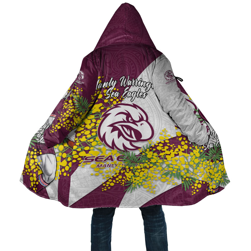 Manly Warringah Sea Eagles Cloak Golden Wattle Floral Polynesian - Australian Flower - Rugby Mascot