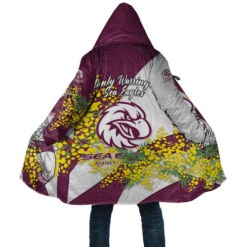 Manly Warringah Sea Eagles Cloak Golden Wattle Floral Polynesian - Australian Flower - Rugby Mascot