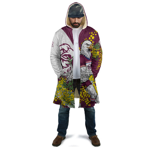 Manly Warringah Sea Eagles Cloak Golden Wattle Floral Polynesian - Australian Flower - Rugby Mascot