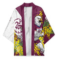 Manly Warringah Sea Eagles Kimono Golden Wattle Floral Polynesian - Australian Flower - Rugby Mascot
