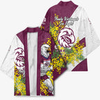 Manly Warringah Sea Eagles Kimono Golden Wattle Floral Polynesian - Australian Flower - Rugby Mascot