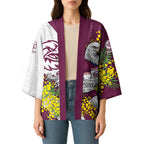 Manly Warringah Sea Eagles Kimono Golden Wattle Floral Polynesian - Australian Flower - Rugby Mascot