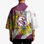 Manly Warringah Sea Eagles Kimono Golden Wattle Floral Polynesian - Australian Flower - Rugby Mascot