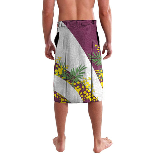 Manly Warringah Sea Eagles Lavalava Golden Wattle Floral Polynesian - Australian Flower - Rugby Mascot