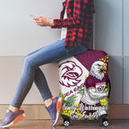 Manly Warringah Sea Eagles Luggage Cover Golden Wattle Floral Polynesian - Australian Flower - Rugby Mascot