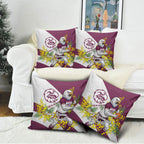 Manly Warringah Sea Eagles Pillow Cover Golden Wattle Floral Polynesian - Australian Flower - Rugby Mascot