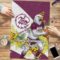 Manly Warringah Sea Eagles Puzzle Golden Wattle Floral Polynesian - Australian Flower - Rugby Mascot