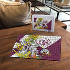 Manly Warringah Sea Eagles Puzzle Golden Wattle Floral Polynesian - Australian Flower - Rugby Mascot
