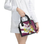 Manly Warringah Sea Eagles Shoulder Handbag Golden Wattle Floral Polynesian - Australian Flower - Rugby Mascot