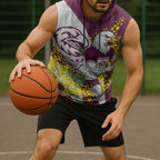 Manly Warringah Sea Eagles Sleeveless Hoodie Golden Wattle Floral Polynesian - Australian Flower - Rugby Mascot