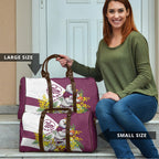 Manly Warringah Sea Eagles Travel Bag Golden Wattle Floral Polynesian - Australian Flower - Rugby Mascot