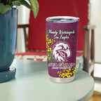 Manly Warringah Sea Eagles Tumbler Cup Golden Wattle Floral Polynesian - Australian Flower - Rugby Mascot