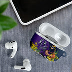 Melbourne Storm AirPods Case Golden Wattle Floral Polynesian - Australian Flower - Rugby Mascot