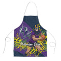 Melbourne Storm Apron Golden Wattle Floral Polynesian - Australian Flower - Rugby Mascot