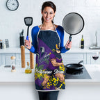 Melbourne Storm Apron Golden Wattle Floral Polynesian - Australian Flower - Rugby Mascot