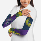 Melbourne Storm Arm Sleeves Golden Wattle Floral Polynesian - Australian Flower - Rugby Mascot