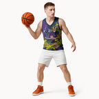 Melbourne Storm Basketball Jersey Golden Wattle Floral Polynesian - Australian Flower - Rugby Mascot