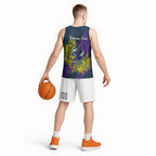 Melbourne Storm Basketball Jersey Golden Wattle Floral Polynesian - Australian Flower - Rugby Mascot